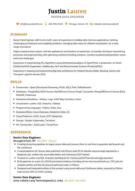 com (555) 432-1000 Montgomery Street, San Francisco, CA 94105 Professional Summary Over all 4+ years of IT experience in Data Engineering, Analytics and Software development for Banking and Retail customers. . Azure databricks sample resume